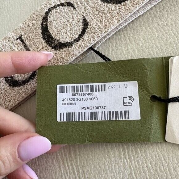 NWT GUCCI Alphabet Logo Headband Creamy White 491820-3G133 One Size main image 4